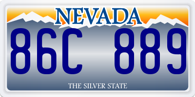 NV license plate 86C889