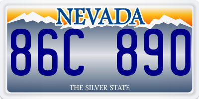 NV license plate 86C890