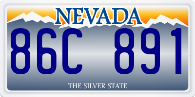 NV license plate 86C891