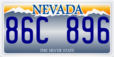 NV license plate 86C896