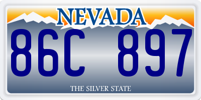 NV license plate 86C897