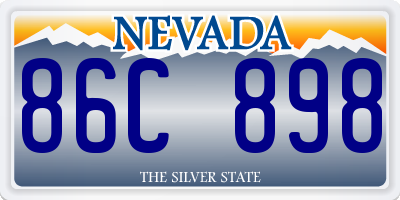 NV license plate 86C898