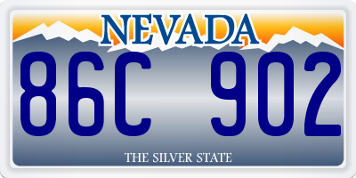 NV license plate 86C902