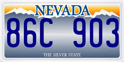 NV license plate 86C903