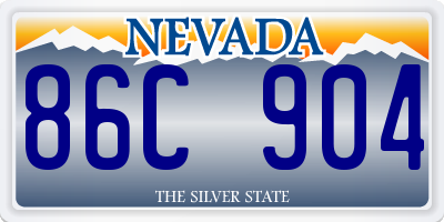 NV license plate 86C904