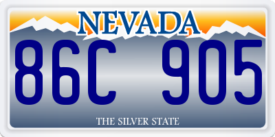 NV license plate 86C905
