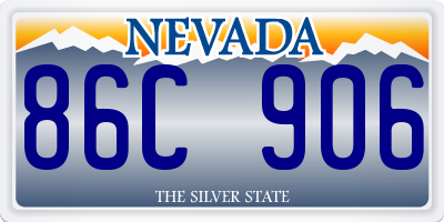 NV license plate 86C906