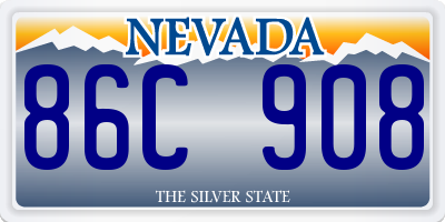 NV license plate 86C908