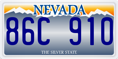 NV license plate 86C910