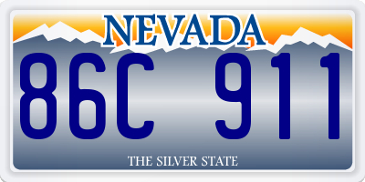 NV license plate 86C911