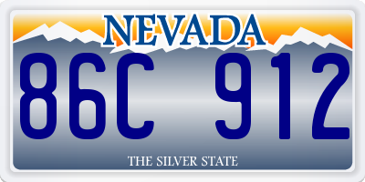 NV license plate 86C912