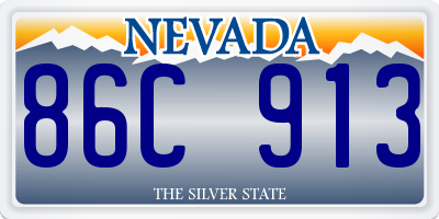 NV license plate 86C913