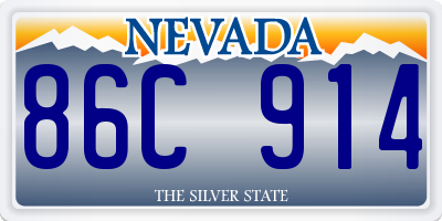 NV license plate 86C914