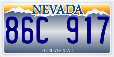 NV license plate 86C917