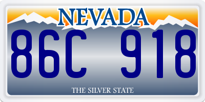 NV license plate 86C918