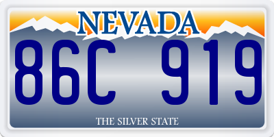 NV license plate 86C919