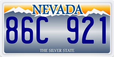 NV license plate 86C921