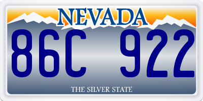 NV license plate 86C922