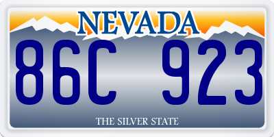 NV license plate 86C923