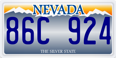 NV license plate 86C924