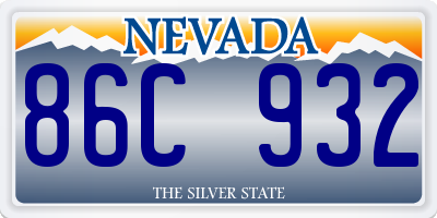 NV license plate 86C932