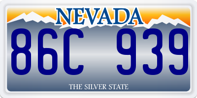 NV license plate 86C939