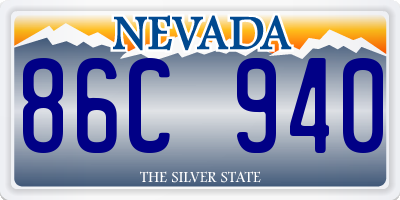 NV license plate 86C940