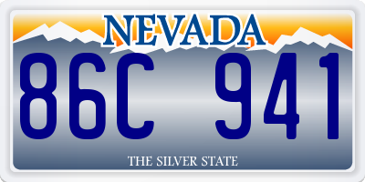 NV license plate 86C941