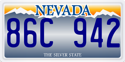 NV license plate 86C942