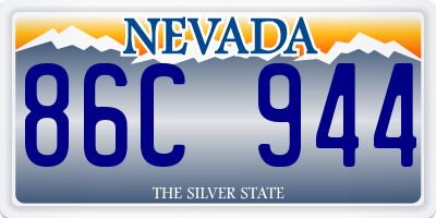 NV license plate 86C944