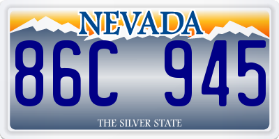 NV license plate 86C945