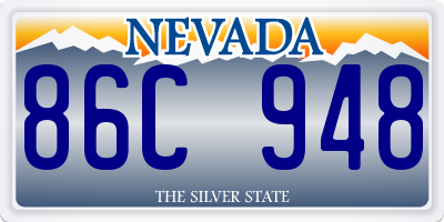 NV license plate 86C948