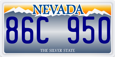 NV license plate 86C950