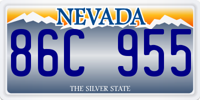 NV license plate 86C955