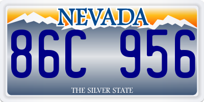 NV license plate 86C956