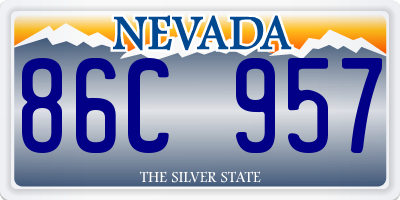 NV license plate 86C957