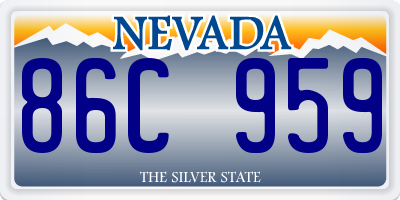 NV license plate 86C959