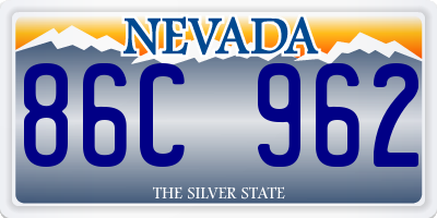 NV license plate 86C962