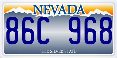 NV license plate 86C968