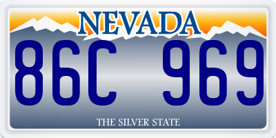 NV license plate 86C969