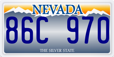 NV license plate 86C970