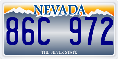 NV license plate 86C972