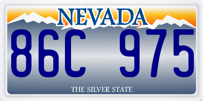 NV license plate 86C975