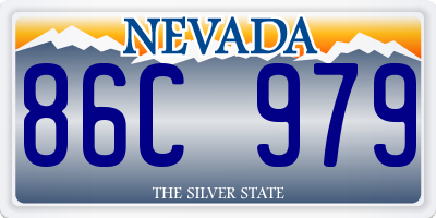 NV license plate 86C979