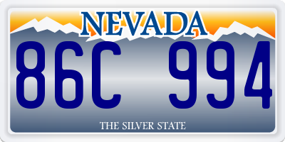 NV license plate 86C994