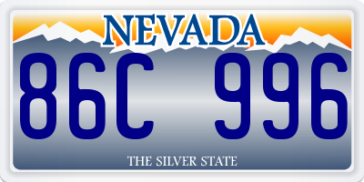 NV license plate 86C996