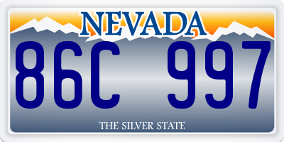 NV license plate 86C997