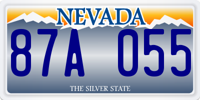 NV license plate 87A055