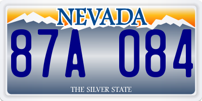 NV license plate 87A084