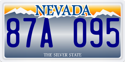 NV license plate 87A095